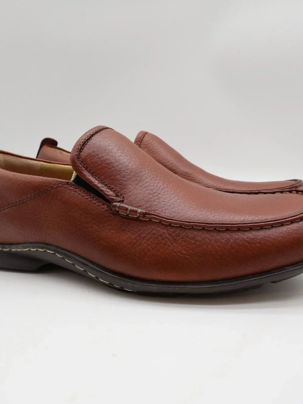 Hush Puppies GT Loafers Mens 10.5 Red Brown Leather Slip On Bounce H12466